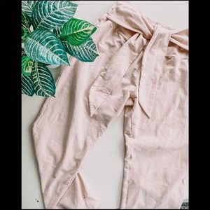 Blush Tie-Waist Yoga Joggers